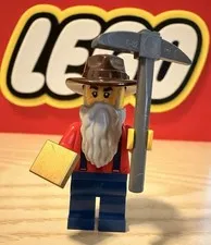 Lego Gold Miner Minifigure With Accessories 
