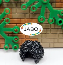 ( S12 / 9 / 20 ) LEGO 29634 Hair Female Very Curly with Center Part Black