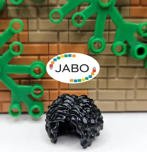 ( S12 / 9 / 20 ) LEGO 29634 Hair Female Very Curly with Center Part Black