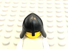 LEGO Black Castle Knight Neck Protector Helmet W/ Nose Guard 6085 6082 10176 &