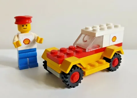 GENUINE LEGO SET 604 SHELL SERVICE CAR COMPLETE BUILD NO BOX NO INSTRUCTIONS