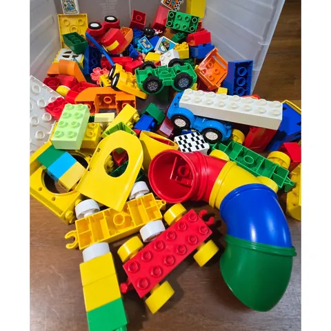 LEGO Duplo Bulk Lot Assorted Bricks Vehicles Figures Multicolor Building Blocks