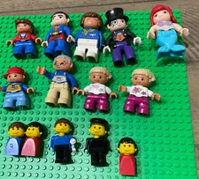 LEGO DUPLO PEOPLE FIGURE LOT PLUS VTG RARE ONES 