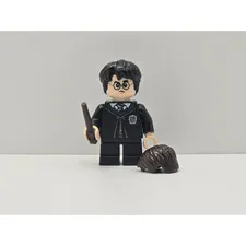 LEGO Harry Potter Minifigure hp285 Black Slytherin Robe Harry Potter Wand New