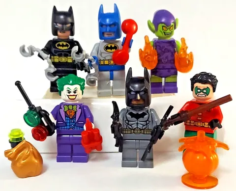 LEGO Batman Movie Minifigure Lot DC Batman x3 Joker Robin Green Goblin