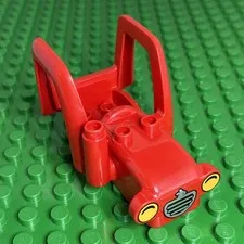 Lego Duplo Red Tractor Top - rabbit on front - Fits 2 x 6 base 10524 45007 45006