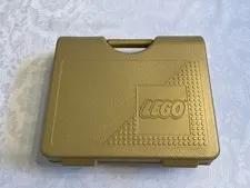 Vintage LEGO Gold 1997 Hard Plastic Carrying Case Storage Box Container EUC