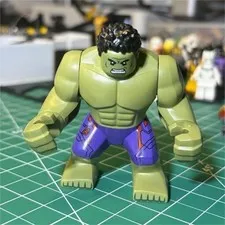 LEGO Hulk Bigfig Minifigure Figure Green w/ Purple Pants Plastic