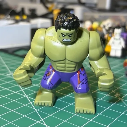 LEGO Hulk Bigfig Minifigure Figure Green w/ Purple Pants Plastic