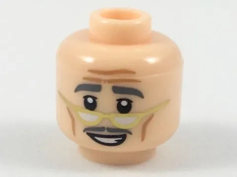 NEW LEGO Old Man Head Dentist Gold Reader Glasses Peachie Flesh Caucasian Dad