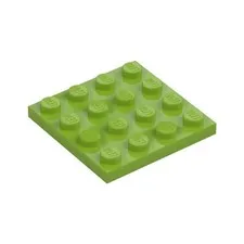 LEGO 30x Lime Plate 4 x 4 inv.606