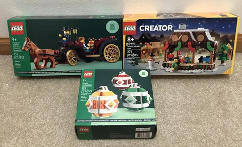 Lego 40602 40603 40604 Winter Market  Wintertime Carriage Christmas Decor NEW