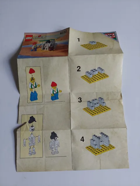 Lego 6232 Skeleton Crew Pirates Instruction Manual Booklet Only 1996