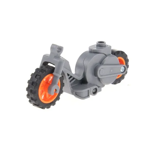 1x LEGO Motorcycle Flywheel Stuntz Dark Gray Wheels Orange 50862c01 69869c02