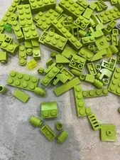 LEGO LOT OF over 100 LIME GREEN brick pieces