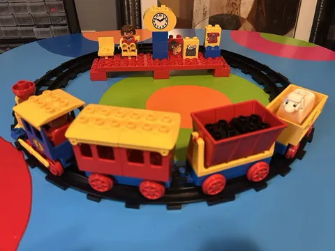 Duplo Lego Preschool Train Station with Track #2701-Complete-No Box 1988 Vintage