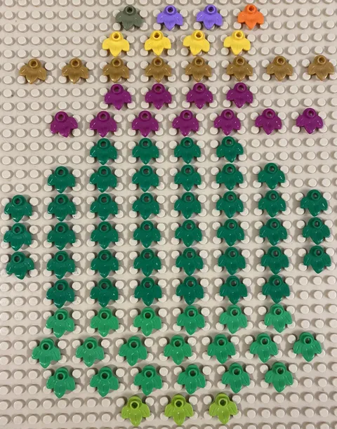 Lego Leaves Leaf Plant Garden City Jungle Castle Pirates Friends Set Bulk Lot