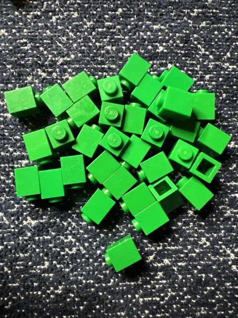 LEGO 3005 Green Brick 1x1 - 36 Pieces