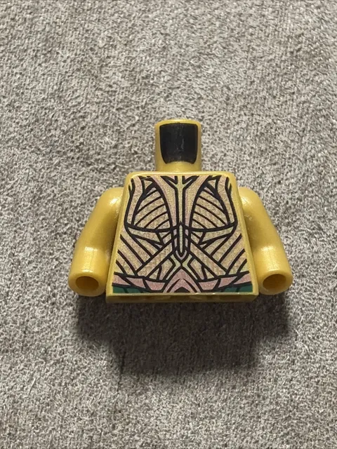LEGO DC Super Heroes Torso Atlantean Guard Armor Gold Plates Print Pearl Gold