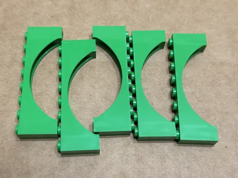 LEGO Parts - Bright Green Arch 1 x 8 x 2 Raised - No 16577 - QTY 5