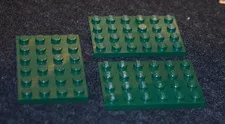3 ~ 4x6 Dark Green Standard Base Plate Bricks ~ New Lego Parts ~