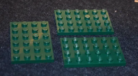 3 ~ 4x6 Dark Green Standard Base Plate Bricks ~ New Lego Parts ~