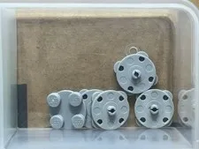 LEGO Parts - Light Bluish Gray Turntable 2 x 2 Plate, Top - No 3679 - QTY 5