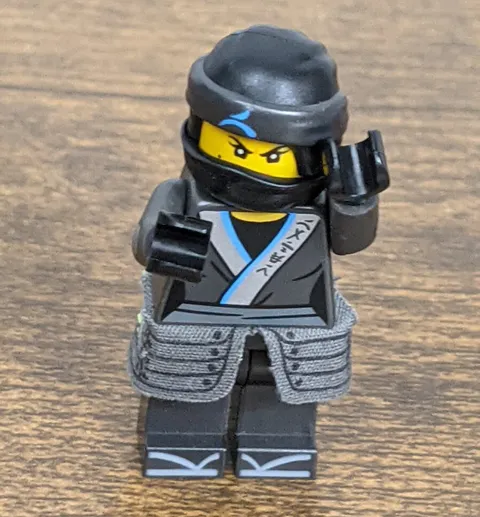 LEGO Ninjago Nya Minifigure Black Ninja Outfit with Mask & Fabric Armor