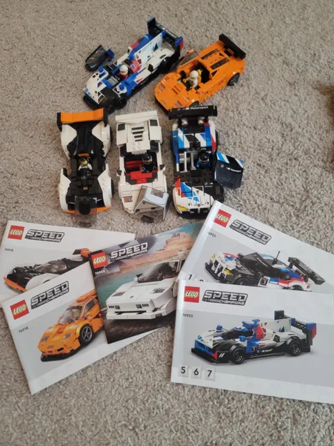 LEGO Speed Champions Lot Of 5 Pre Built Cars (Lot 1)