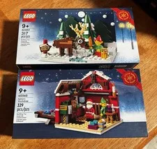 LEGO Santa's Workshop 40565 & Reindeer Feeding 40484 Limited Edition Sets