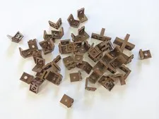 Lot of 56 LEGO Bracket 2x2 - 2x2 with 2 Holes (3956) - (Old) Brown