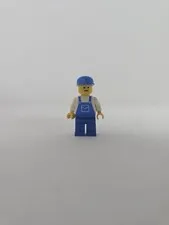 LEGO Blue Overalls Farmer Blue Baseball Cap Mechanic 