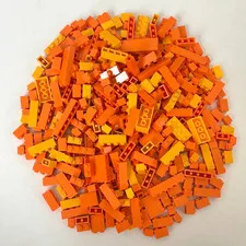 Lego Variety Orange Colors Bulk Lot of 400pcs 1x1 1x2 1X3 1X4 1x6 etc Bricks