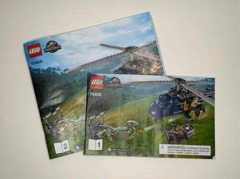 LEGO Jurassic World 75928 Instruction Manuals — Book 1 & Book 2