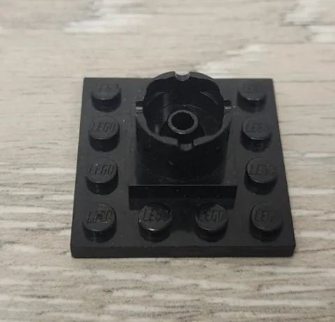 Lego 6067 Black Boat Mast Section Base 4 x 4 x 1 2/3 Replacement Piece Part