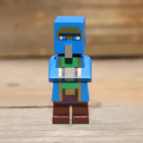 LEGO Minecraft Wandering Trader Minifigure Set 21167 Blue Villager Mob min087
