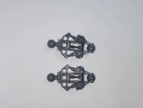 2 Lego part 47328 Bionicle Dark Bluish Gray Vahki Leg Lower Section Hero Factory