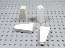 LEGO Lot of 4 White 2x1x3 Slopes Bricks BP