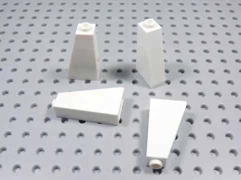 LEGO Lot of 4 White 2x1x3 Slopes Bricks BP