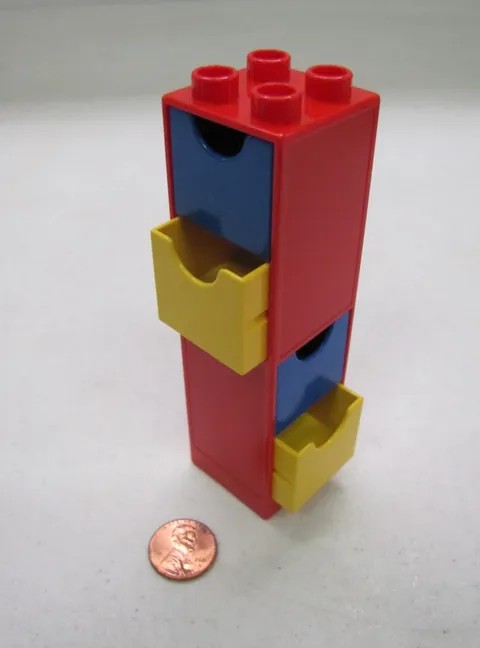 Lego Duplo Red Cabinet Bookshelves 4 Drawers For Room Specialty House Block