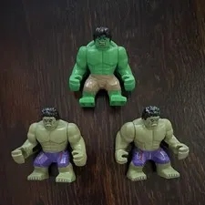 LEGO Hulk Bigfig Minifigure Lot of 3 - Plastic Figure Set, 3 Pieces