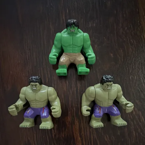 LEGO Hulk Bigfig Minifigure Lot of 3 - Plastic Figure Set, 3 Pieces