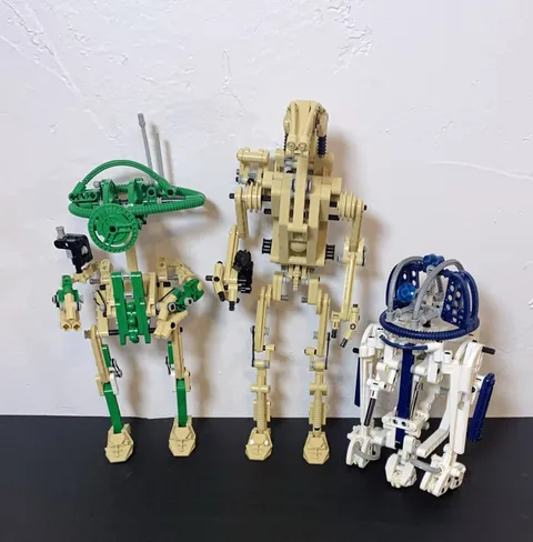 3 Pack Lego Technic Star Wars Battledroid R2D2 Pit Droid 8000 8001 8009