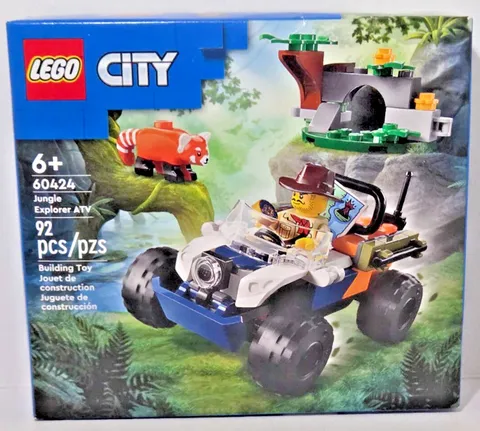 LEGO CITY: Jungle Explorer ATV Red Panda Mission (60424) New, Sealed, Retired