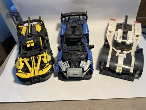 3 Completely Built Lego Racing Cars All 100% Lego Parts 