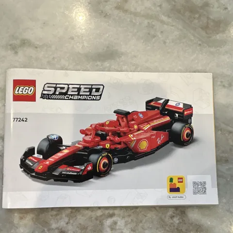 LEGO Speed Champions 77242 Ferrari SF-24 F1 Race Car Manual Booklet 2025