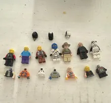 LEGO Mixed Minifigure Lot w/ Parts: Heads, Torsos, Legs, Helmets
