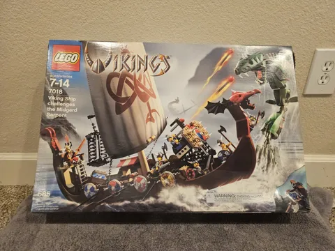 LEGO Vikings: Viking Ship Challenges the Midgard Serpent (7018)
