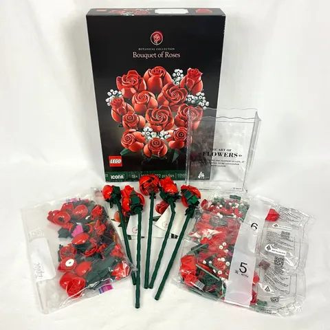 LEGO Icons Botanical Collection Bouquet of Roses (10328) — INCOMPLETE "AS-IS"
