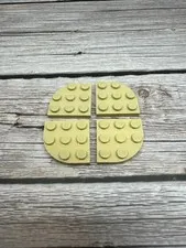 LEGO Parts - Tan Plate, Round Corner 3 x 3 - Part # 30357 - QTY 4